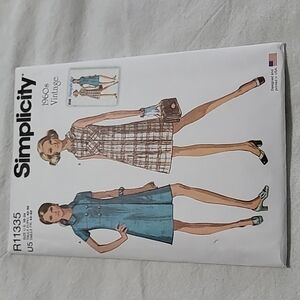 Simplicity 1960s Vintage Misses' Dress Pattern Size 16-14